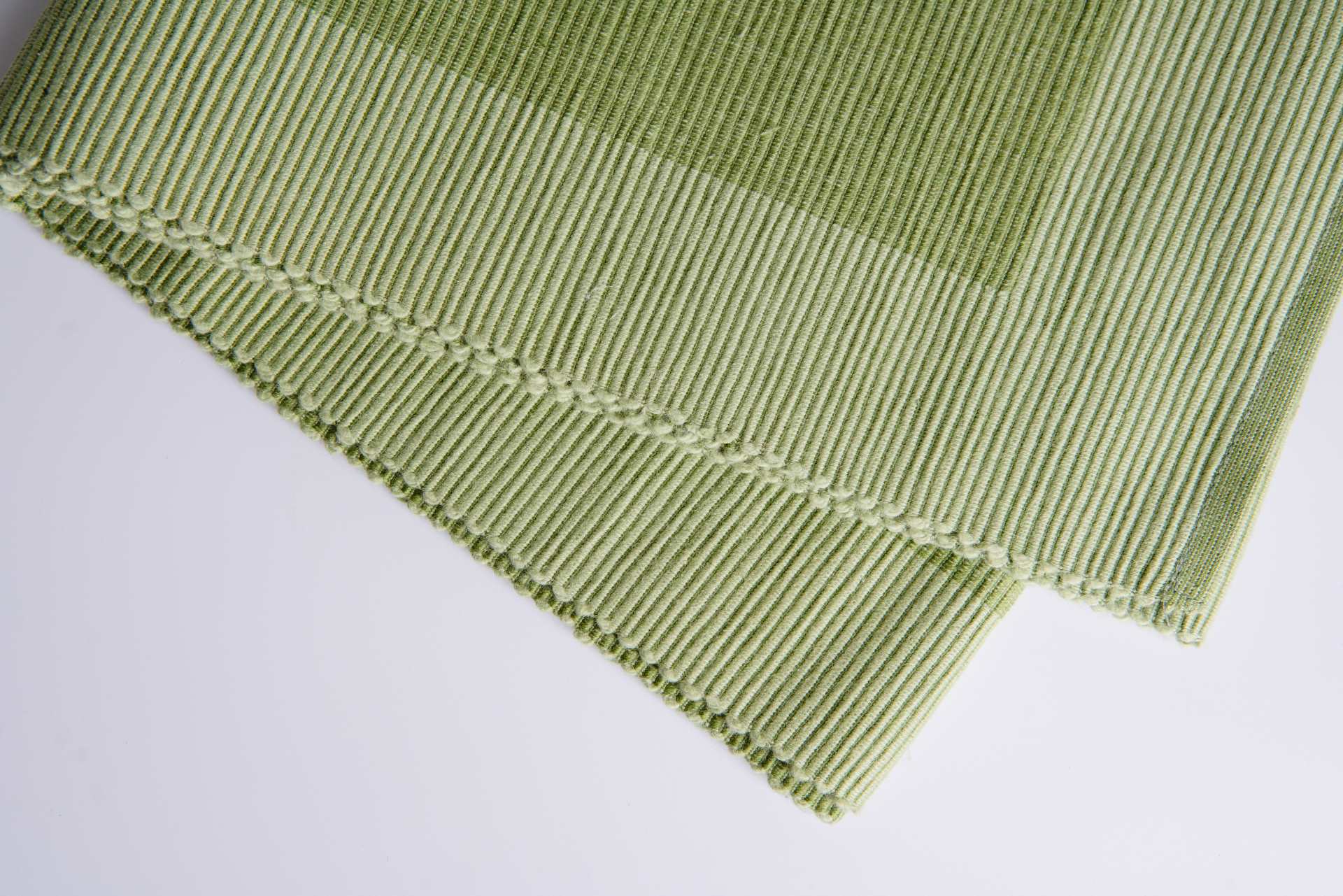 Luxury Table Runner Green - Organic Cotton & Handmade-4