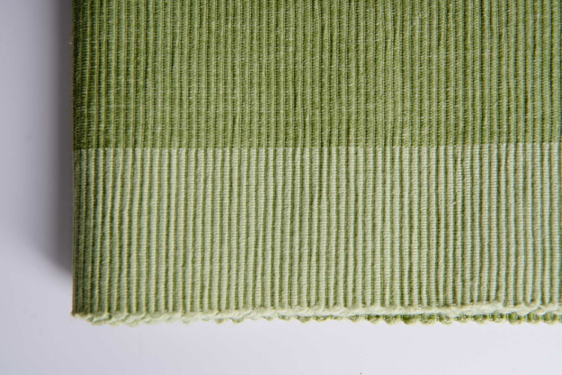 Luxury Table Runner Green - Organic Cotton & Handmade-3