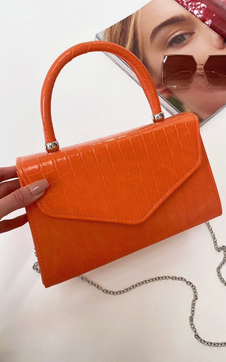 Croc Print Handbag-7