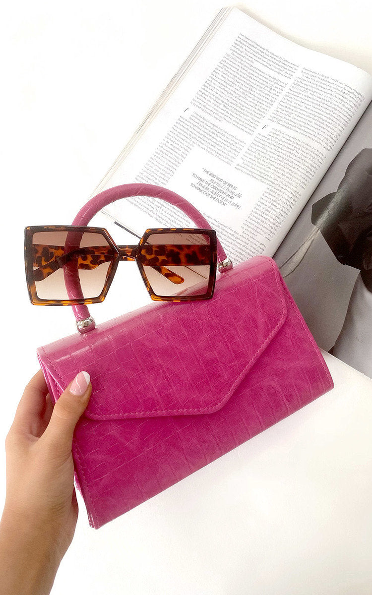 Croc Print Handbag-1