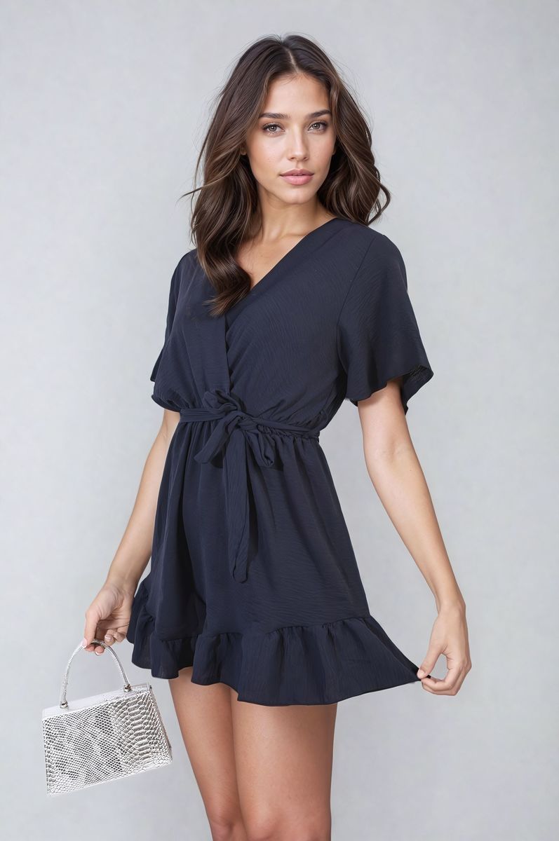 Belted Wrap-Over Frill Playsuit-9