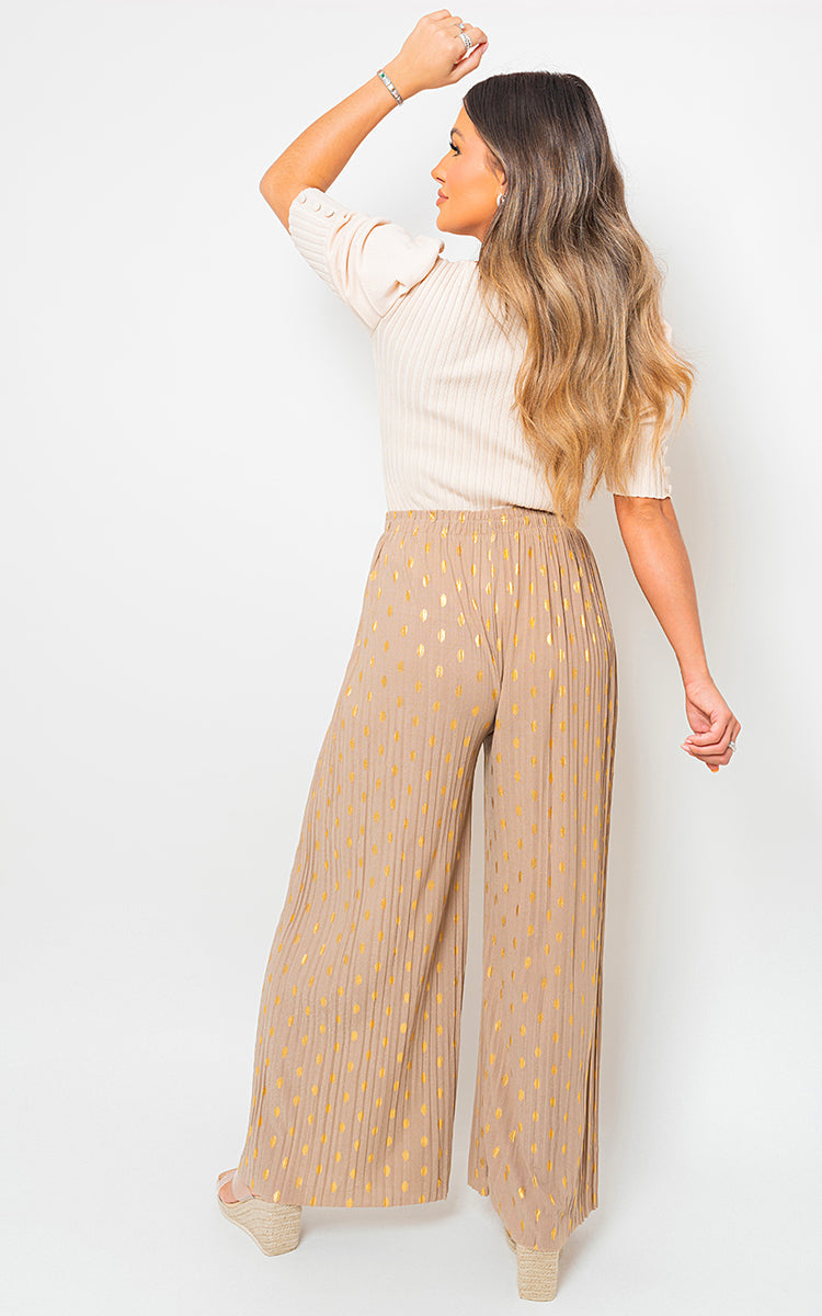 Gold Spot Pleated Trouser with Drawstring-9