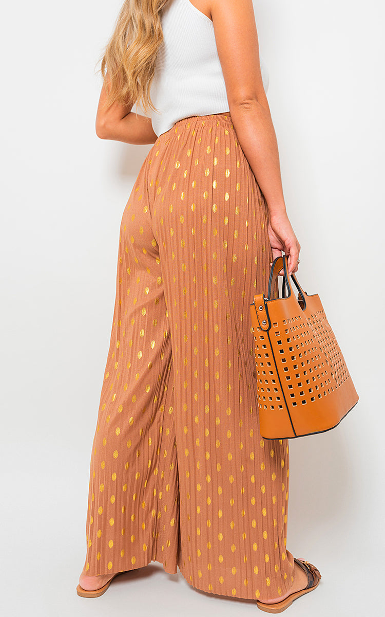 Gold Spot Pleated Trouser with Drawstring-4