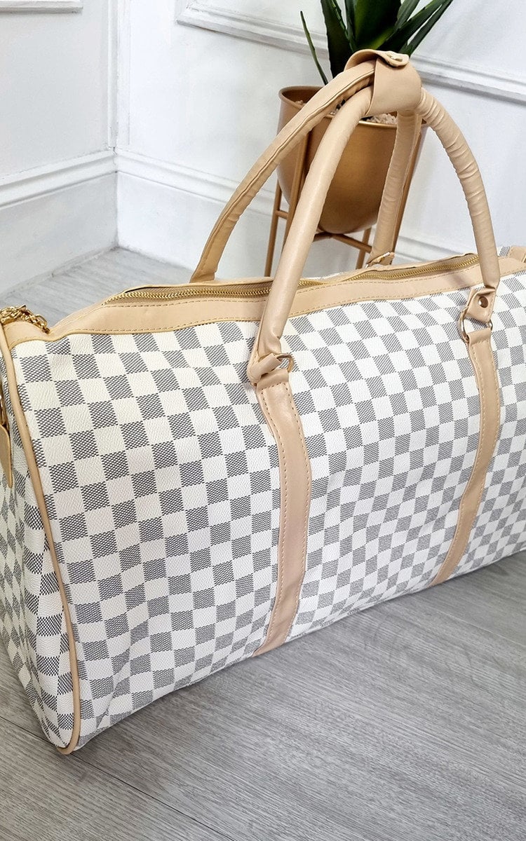 Checked Print Overnight Bag-14