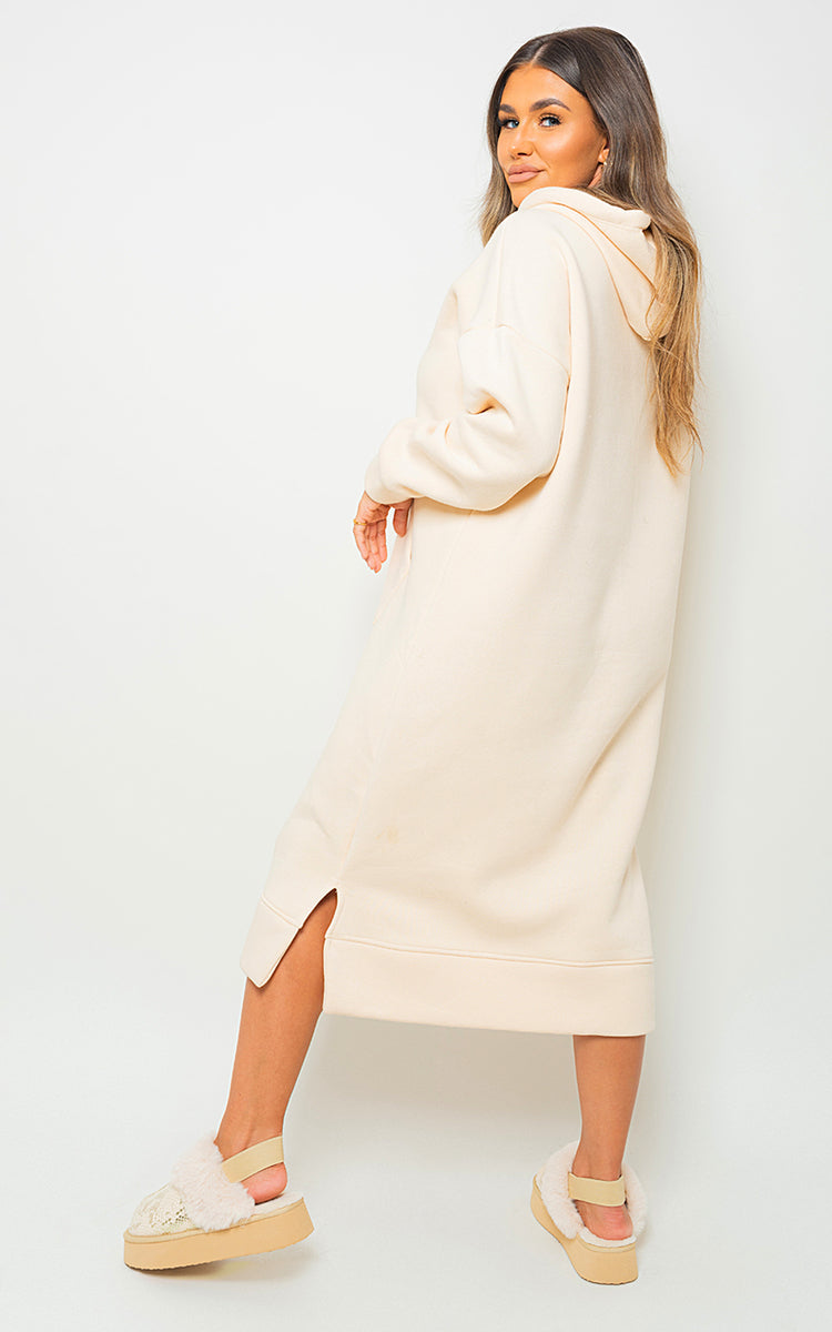 Kangaroo Pocket Long Loose Hoodie-0