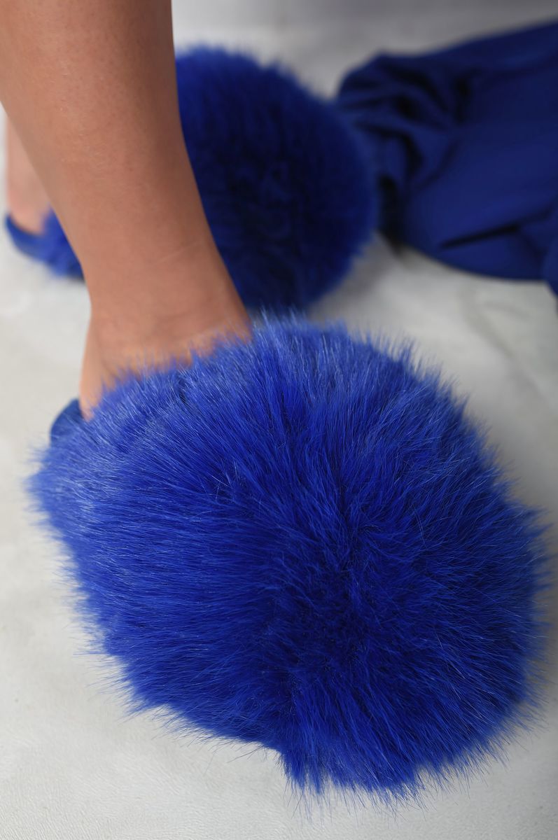 Fluffy Faux Fur Winter Sandals-6