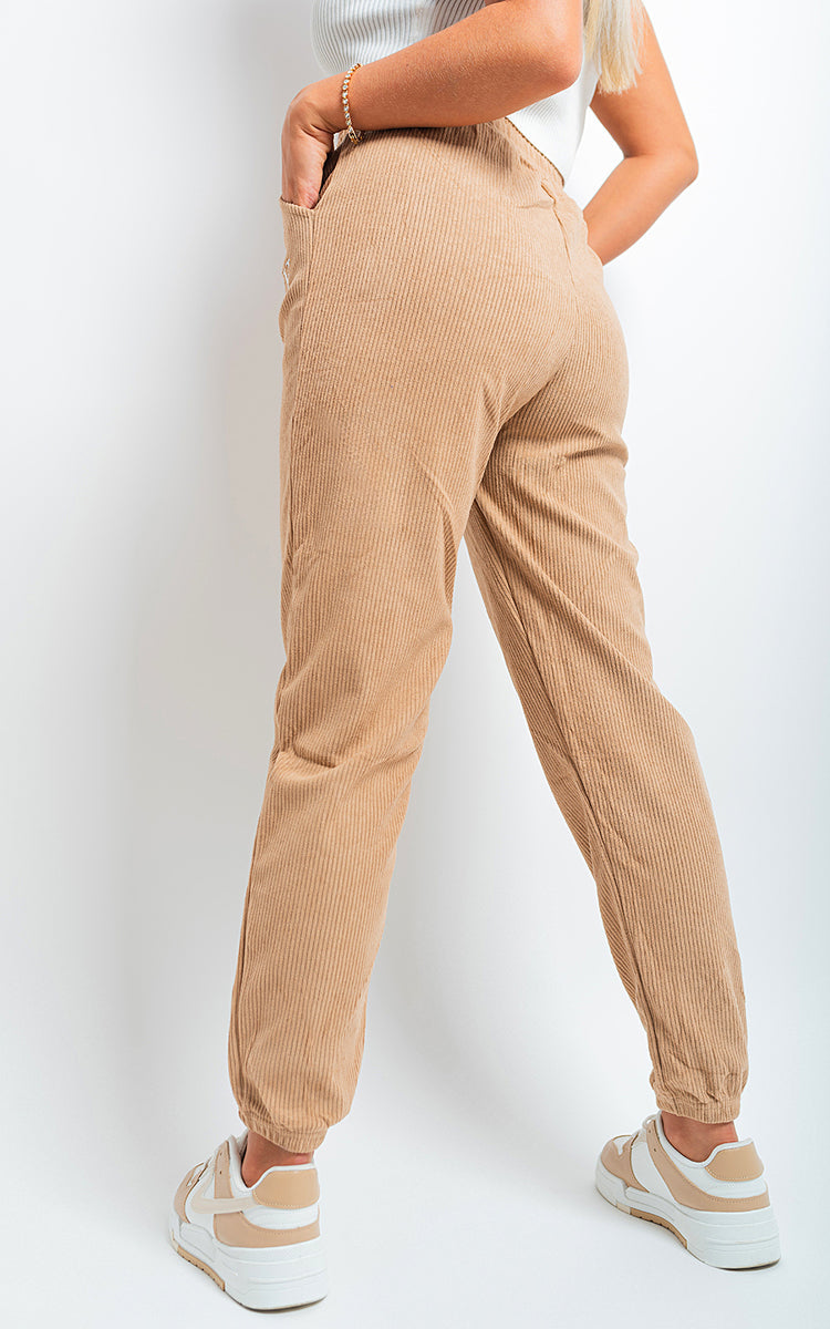 High Waisted Drawstring Trouser with Pockets-6