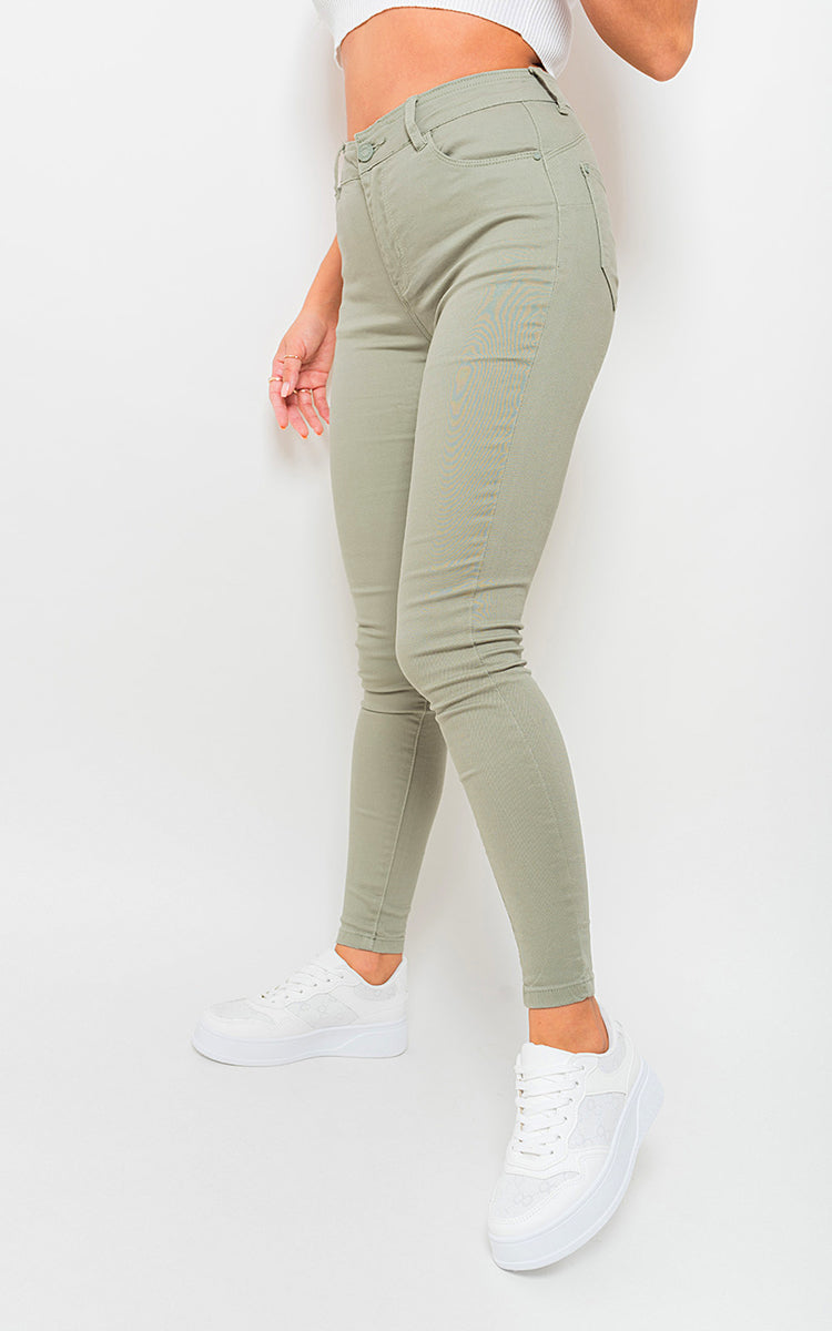 High Waisted Skinny Fit Jeans-1