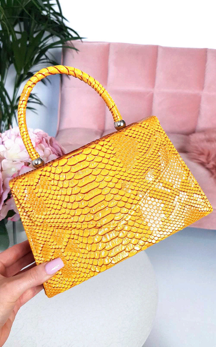 Croc Print Handbag-16